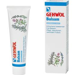 Eine weiße Tube Gehwol Balsam steht neben der passenden Verpackung.