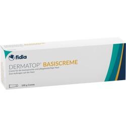 Weiße Packung der Dermatop Basiscreme für pflegebedürftige Haut, 100 g.