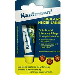 Eine Verpackung von Kaufmanns Haut- und Kinder-Creme für empfindliche Haut.