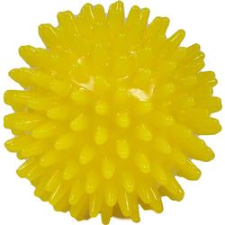 Ein gelber Ball mit vielen kleinen, stacheligen Noppen.